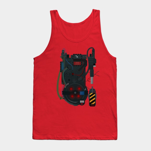 Ghostbusters Proton Pack Tank Top by cheshirecatart